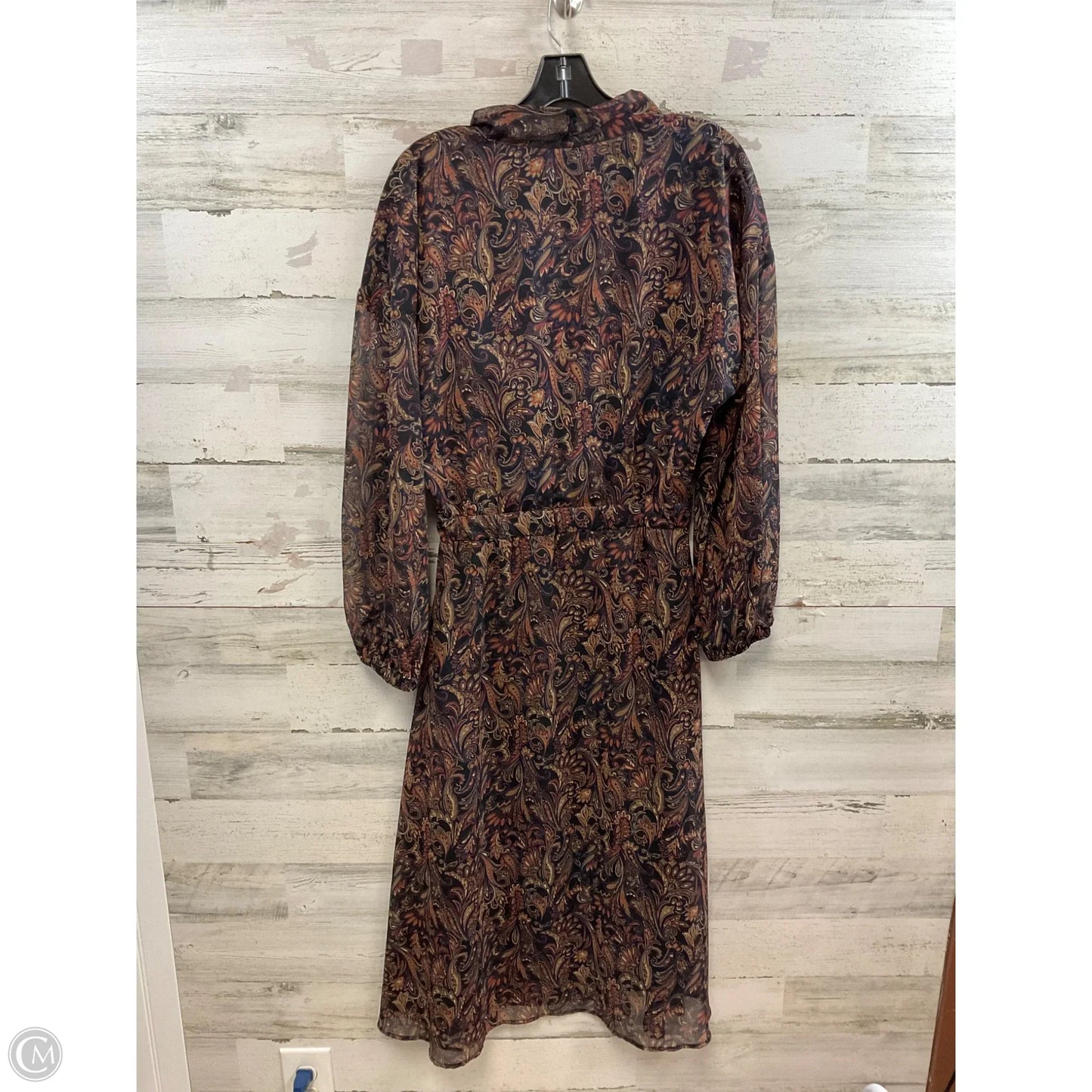 Dress Casual Maxi By Evereve In Black & Brown, Size: S