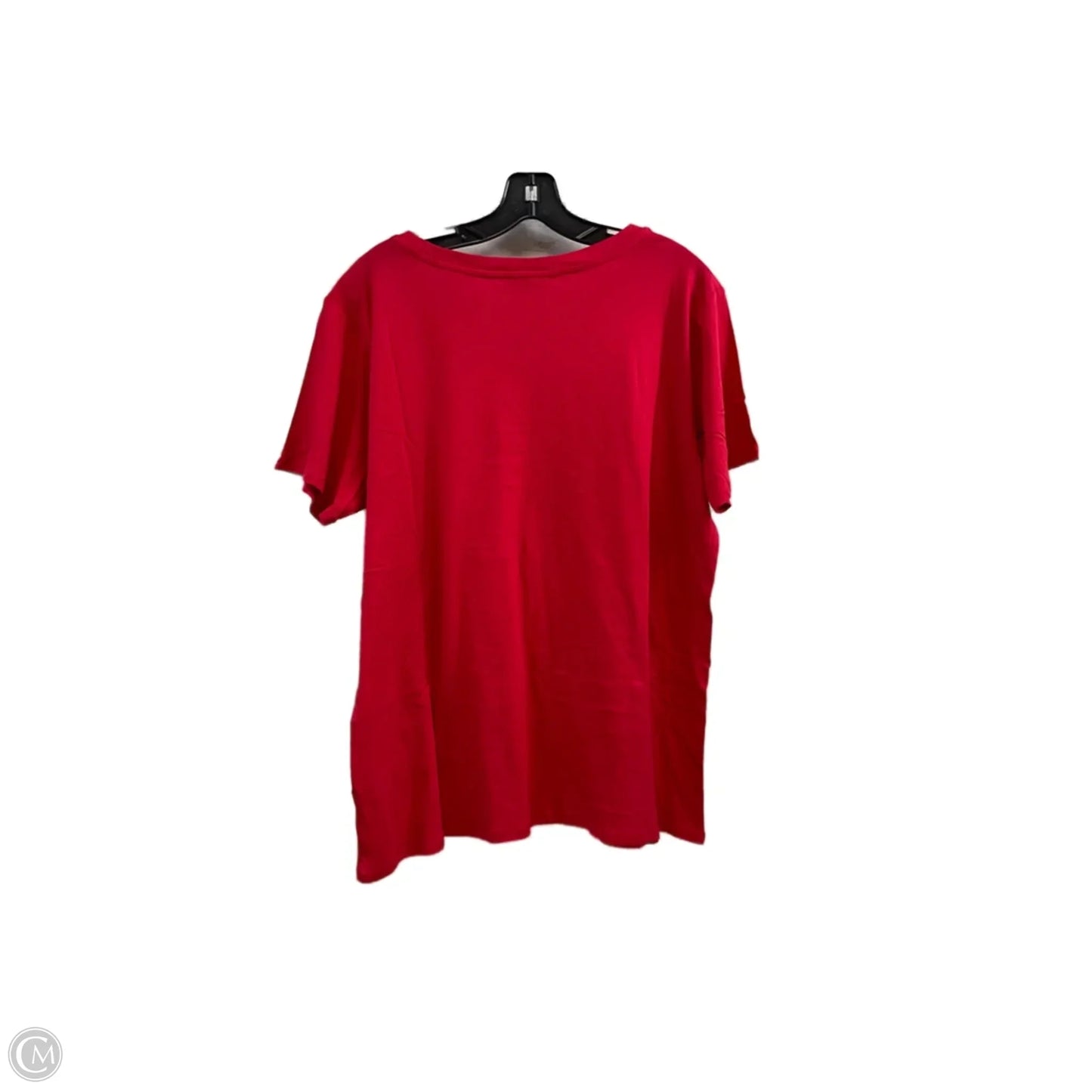 Top Short Sleeve Basic By Zenana Outfitters In Red, Size: L