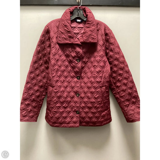 Jacket Puffer & Quilted By Lands End In Maroon, Size: L