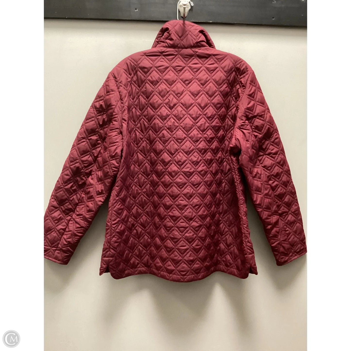 Jacket Puffer & Quilted By Lands End In Maroon, Size: L