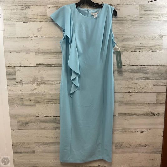 Dress Casual Midi By London Times In Blue, Size: L