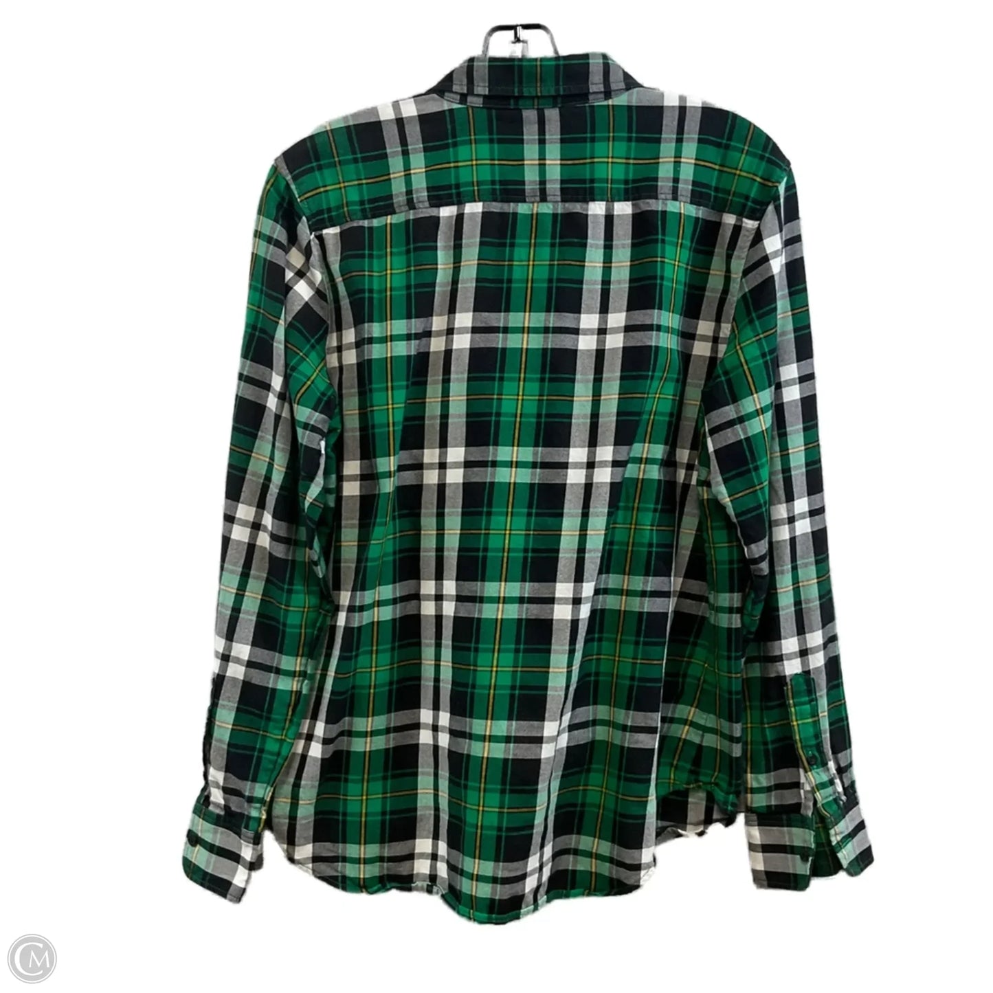 Blouse Long Sleeve By Lauren By Ralph Lauren In Green, Size: L