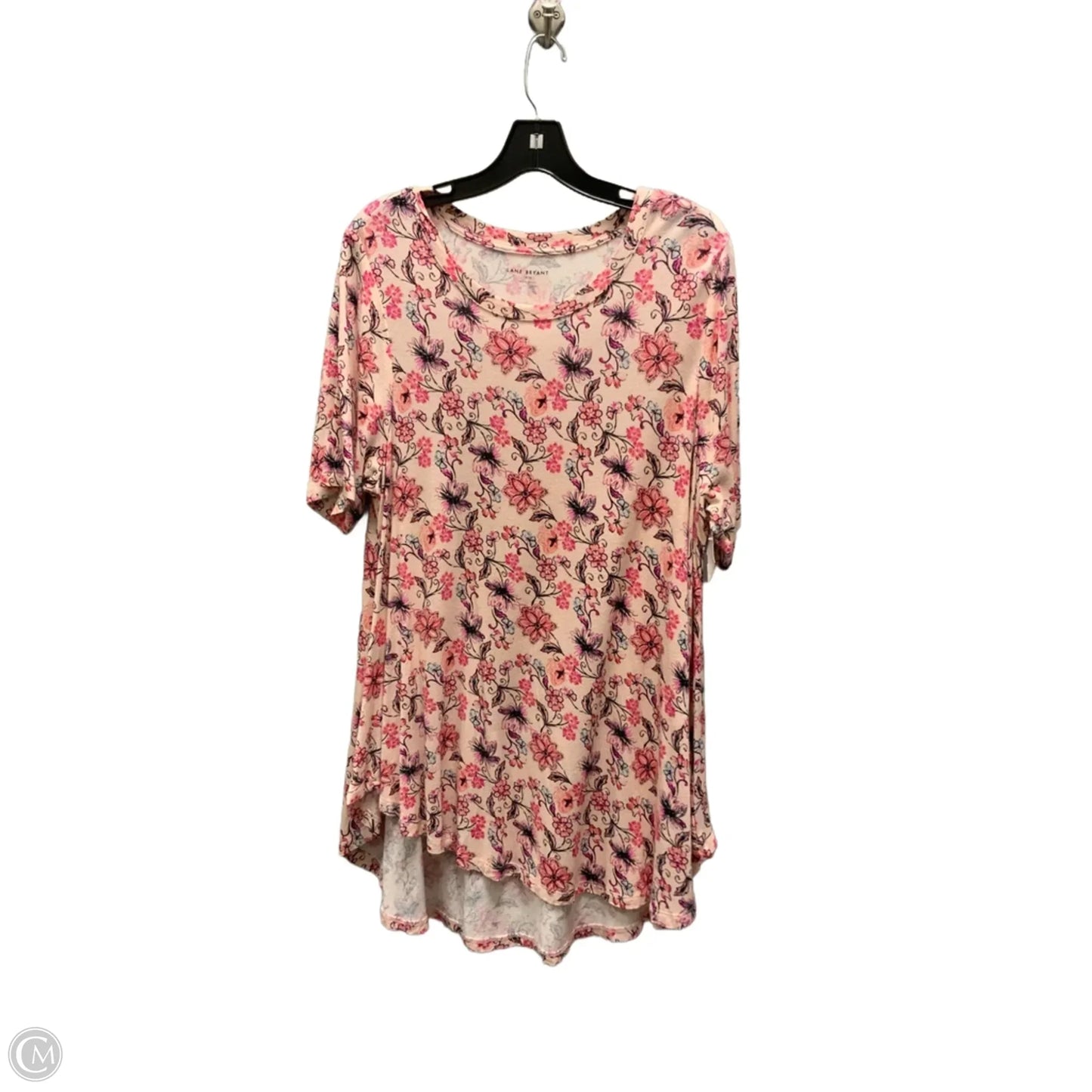 Top Short Sleeve By Lane Bryant In Pink, Size: Xl