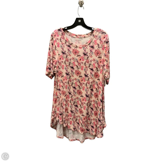 Top Short Sleeve By Lane Bryant In Pink, Size: Xl