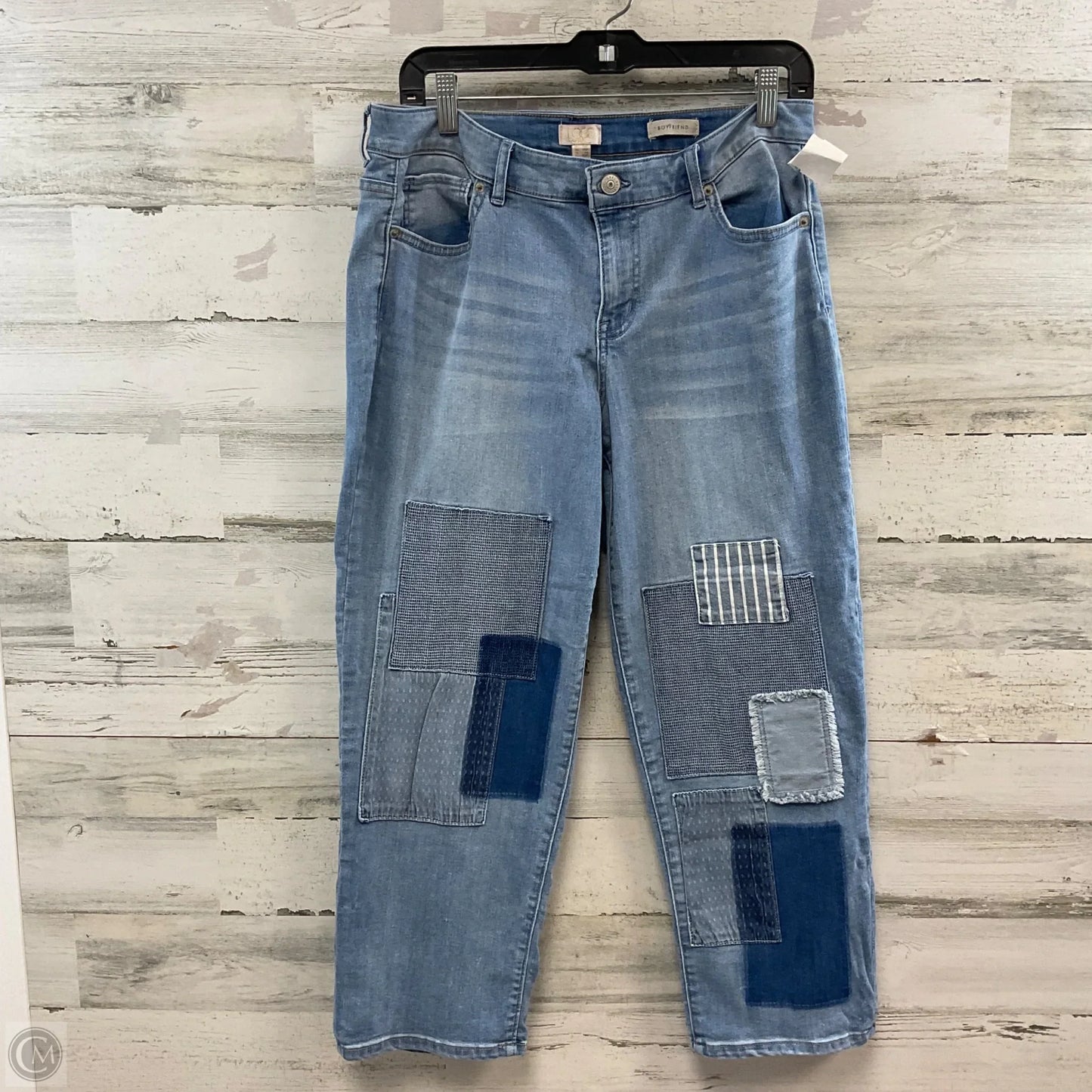 Jeans Boyfriend By Logo In Blue Denim, Size: 10p