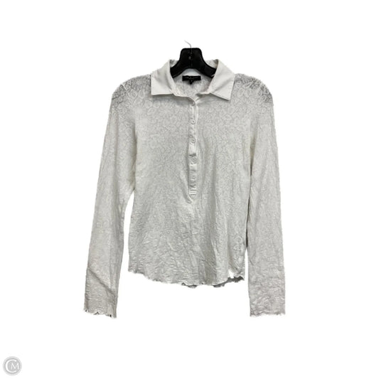 Top Long Sleeve By Rag And Bone In White, Size: S