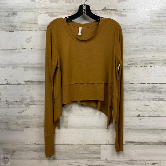 Top Long Sleeve By Free People In Brown, Size: S