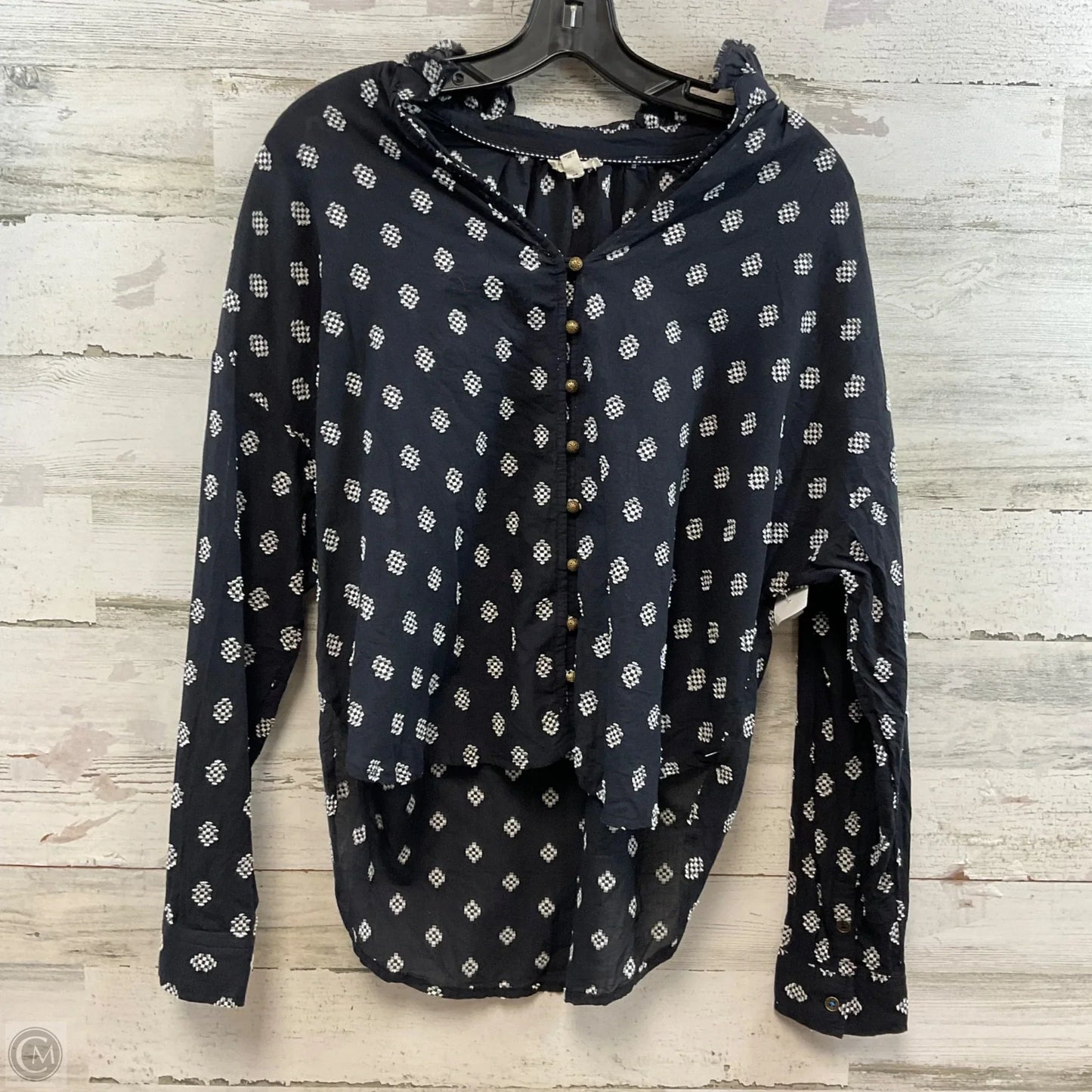 Blouse Long Sleeve By Pilcro In Black, Size: S