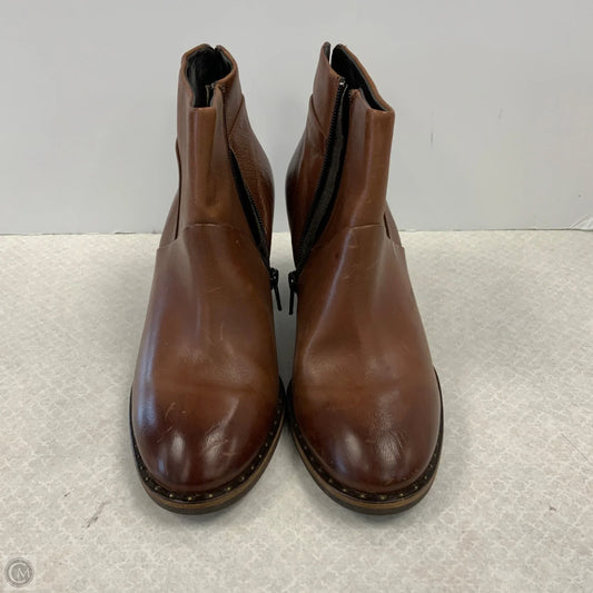Boots Ankle Heels By Paul Green In Brown, Size: 8