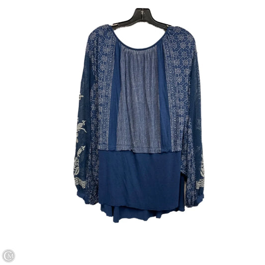 Top Long Sleeve By Free People In Blue, Size: S