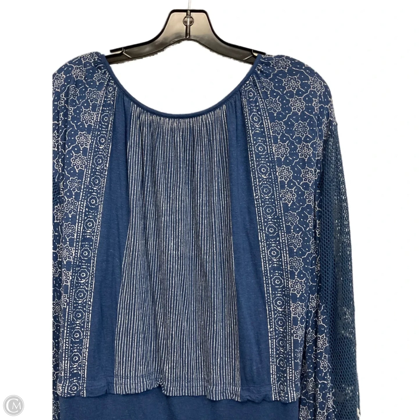Top Long Sleeve By Free People In Blue, Size: S