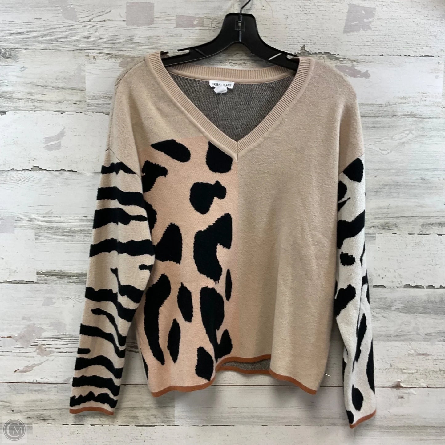 Sweater By Tribal In Brown, Size: Xs