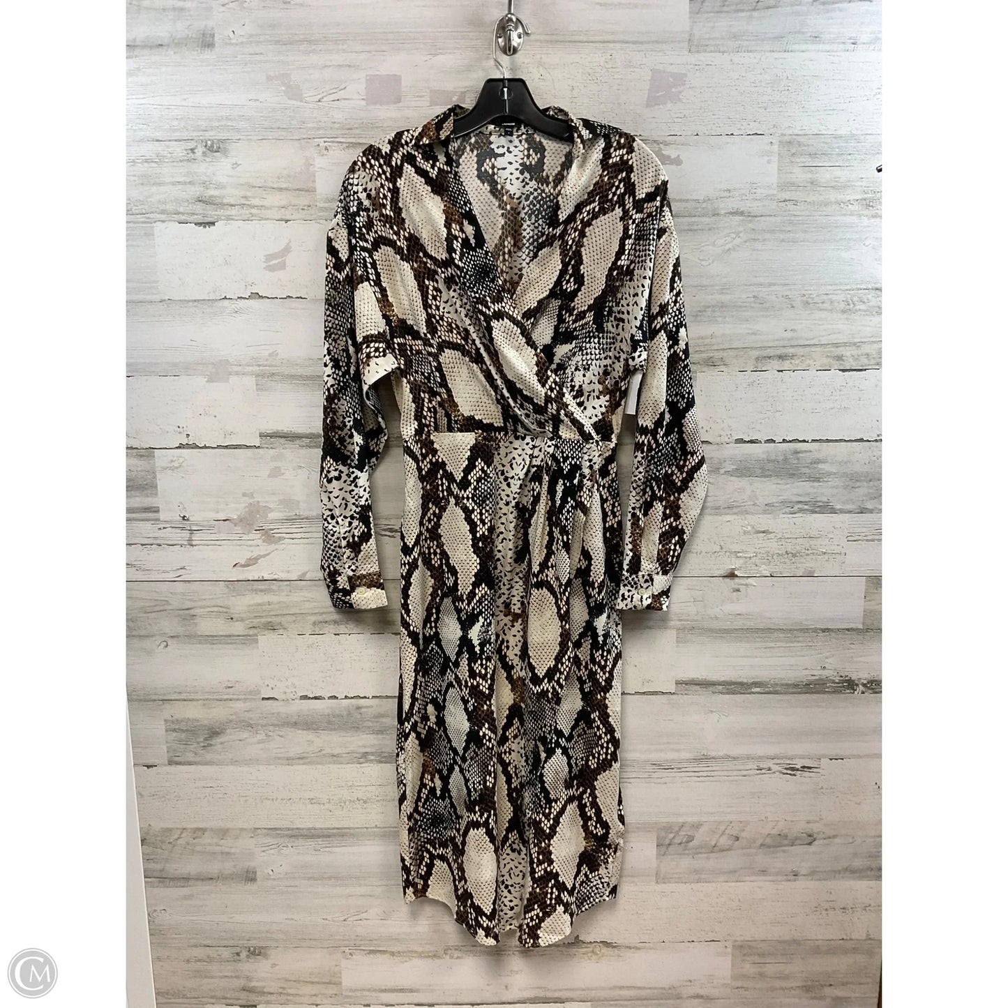 Dress Casual Midi By Express In Brown, Size: S