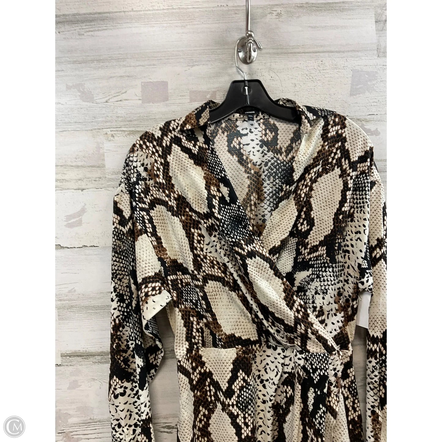 Dress Casual Midi By Express In Brown, Size: S