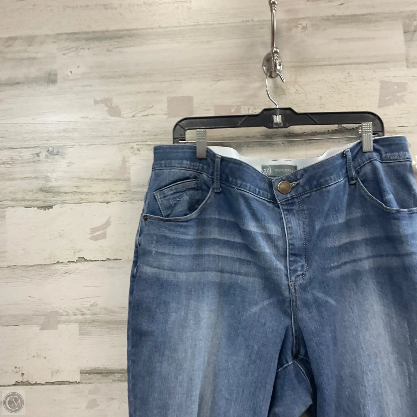 Jeans Skinny By Wit & Wisdom In Blue Denim, Size: 20