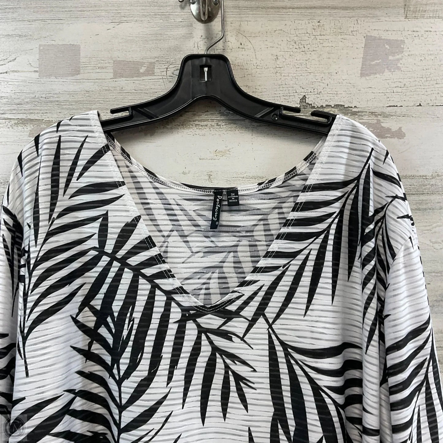 Top 3/4 Sleeve By PORTOCRUZ In White, Size: 3x