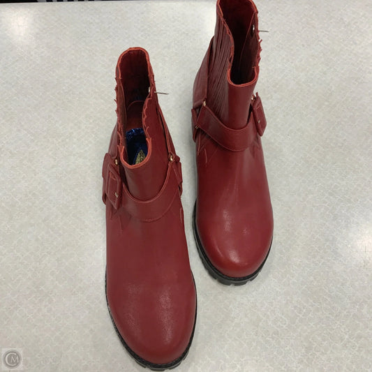 Boots Ankle Heels By glory gold  In Red, Size: 9