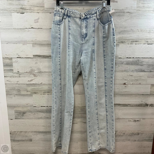 Jeans Wide Leg By Le Lis In Blue Denim, Size: L