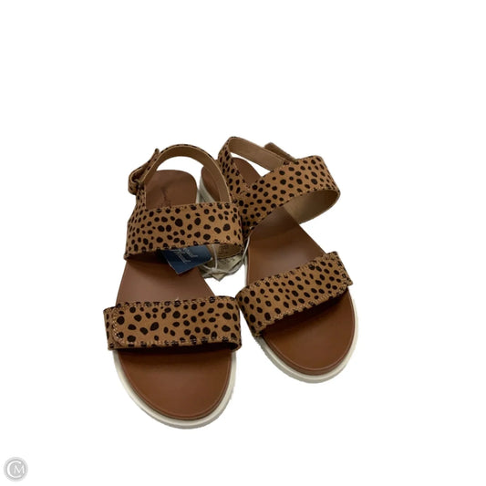 Sandals Flats By Universal Thread In Animal Print, Size: 8.5