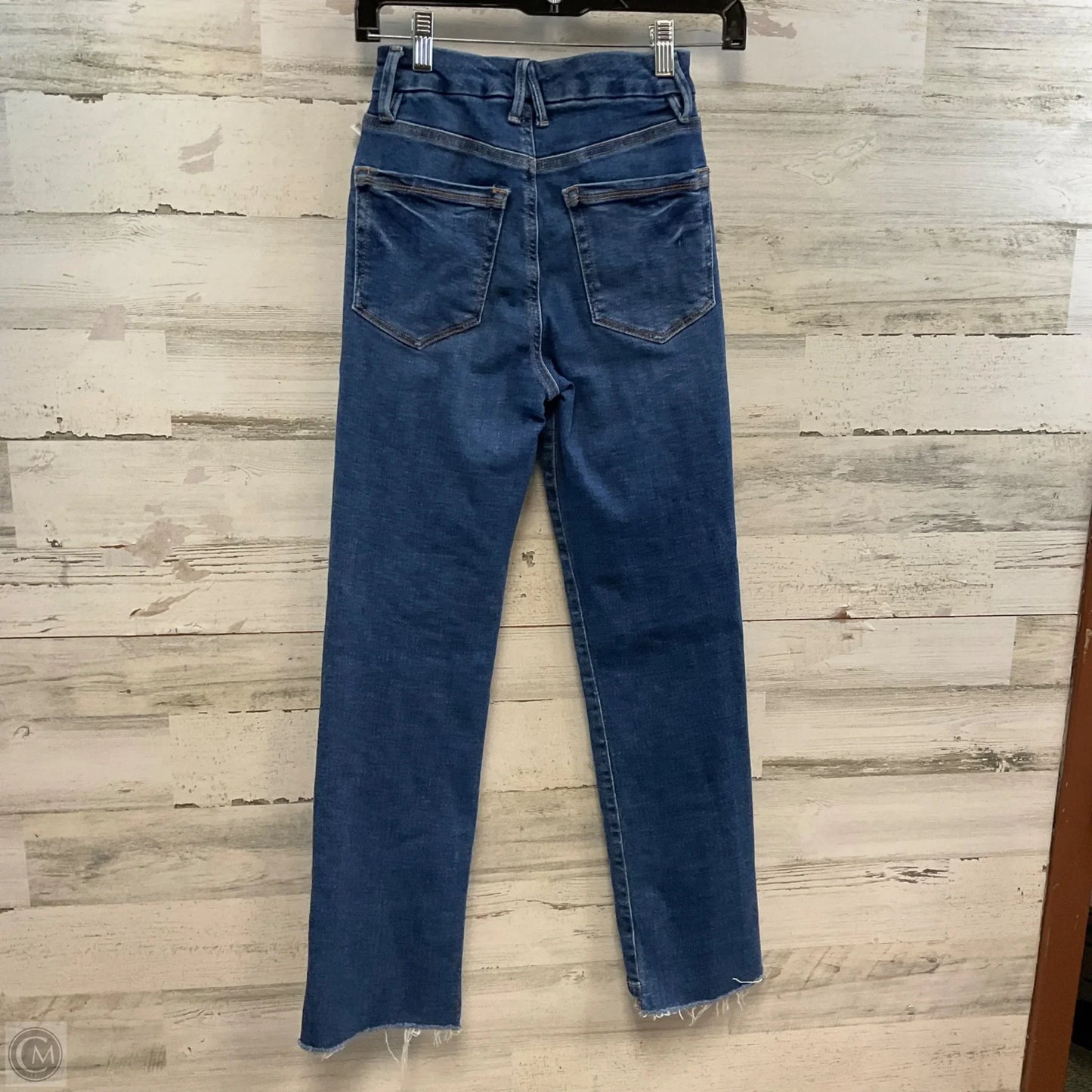 Jeans Straight By Good American In Blue Denim, Size: 0