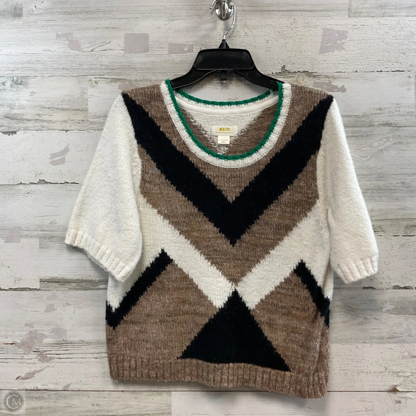 Sweater Short Sleeve By Maeve In Brown, Size: Xl
