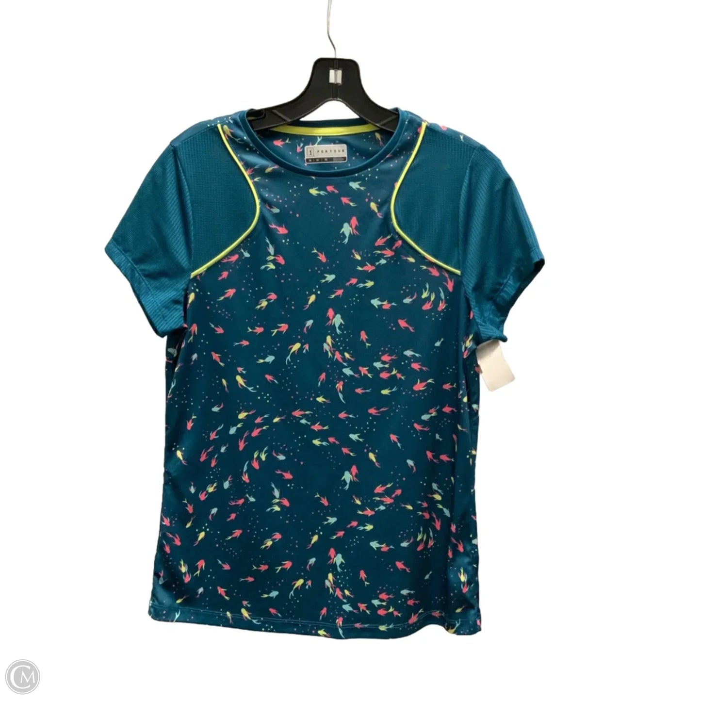 Athletic Top Short Sleeve By PGA In Green, Size: M