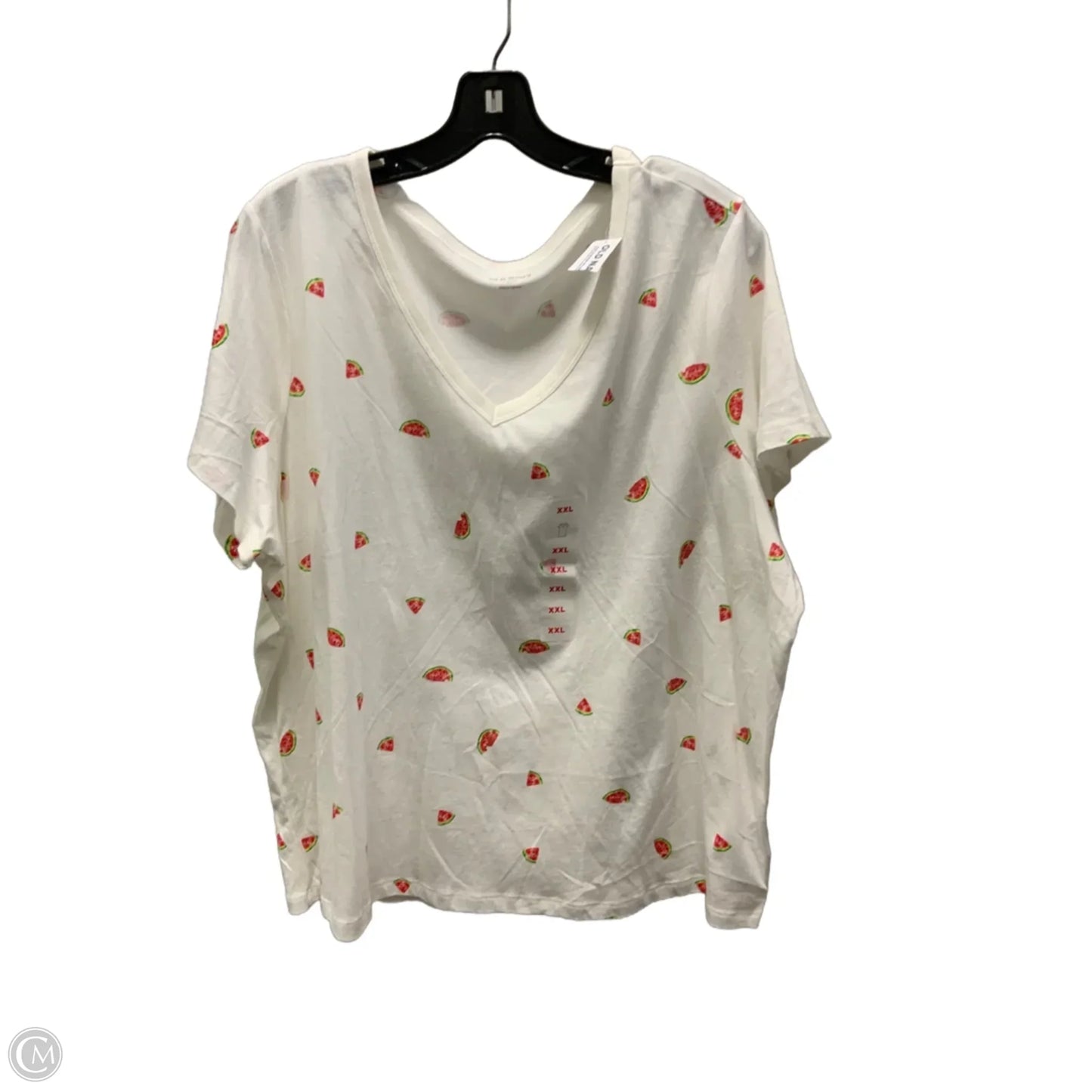 Top Short Sleeve Basic By Old Navy In White, Size: Xxl