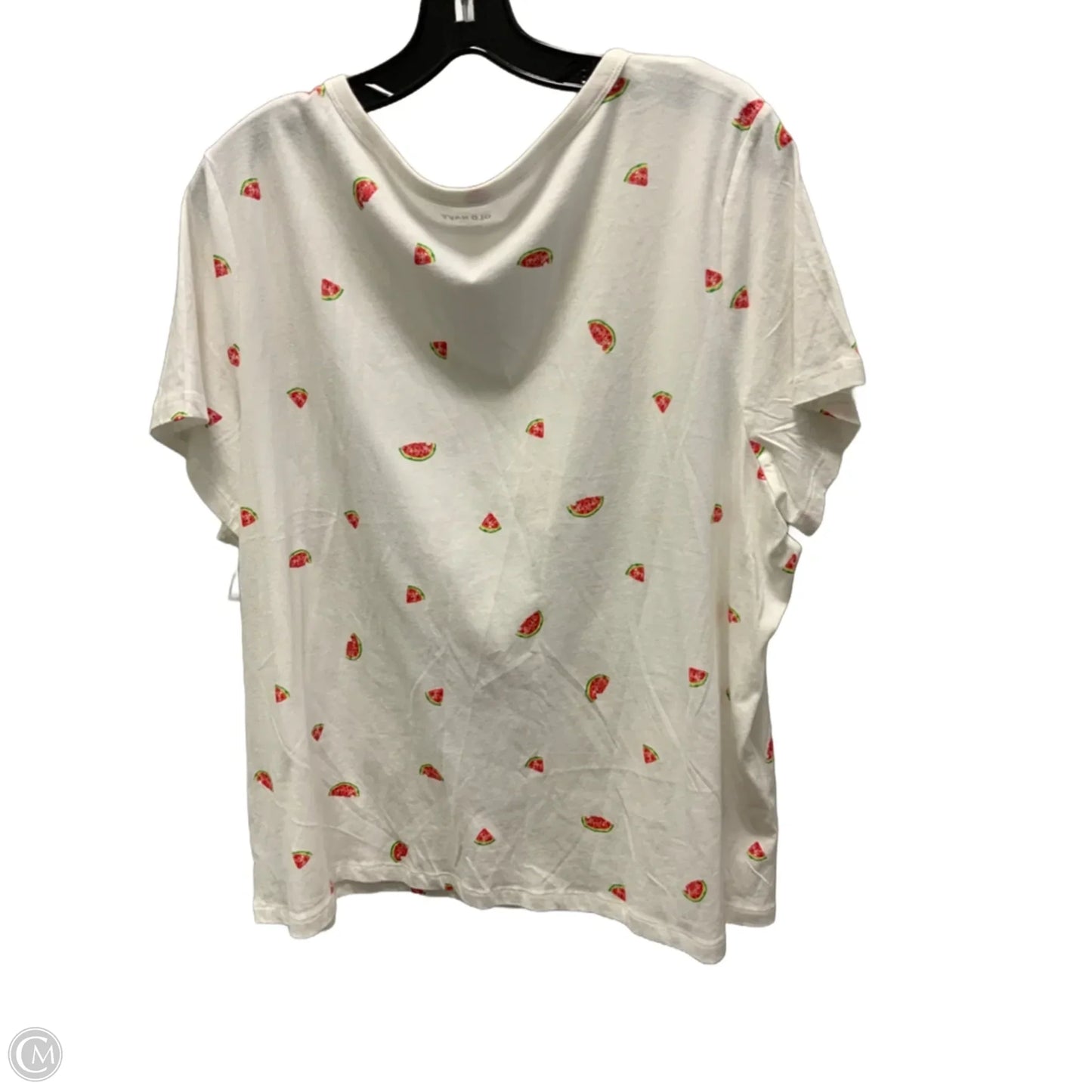 Top Short Sleeve Basic By Old Navy In White, Size: Xxl