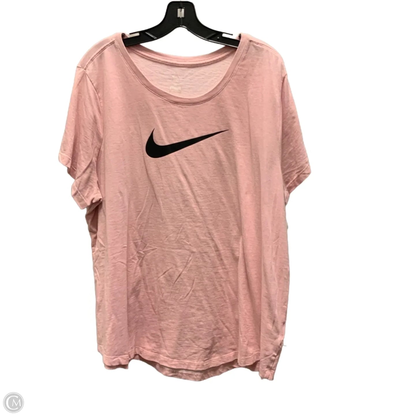 Athletic Top Short Sleeve By Nike Apparel In Pink, Size: 2x