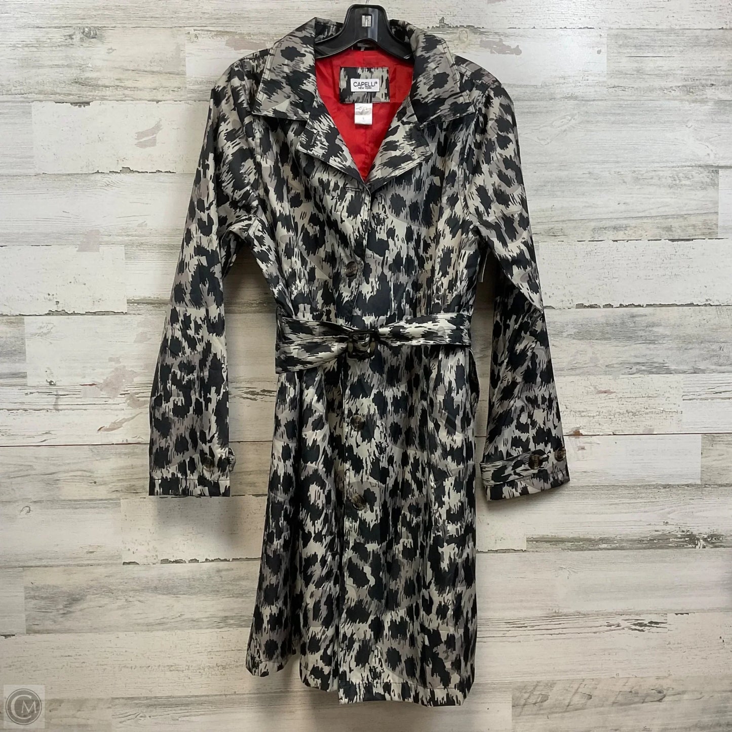 Coat Raincoat By Capelli In Black, Size: S