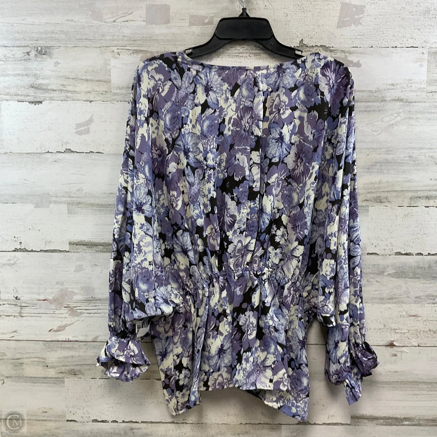 Blouse Long Sleeve By Entro In Purple, Size: M