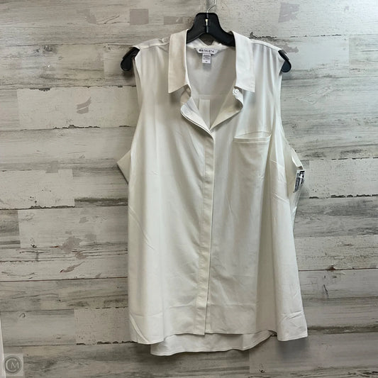 Blouse Sleeveless By Athleta In White, Size: 2x