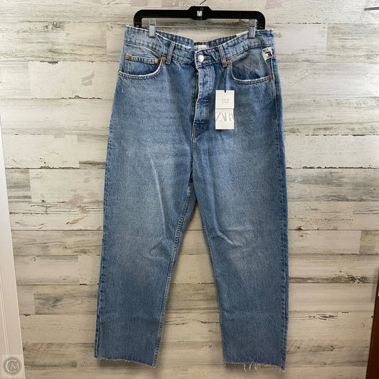 Jeans Wide Leg By Zara In Blue Denim, Size: 14