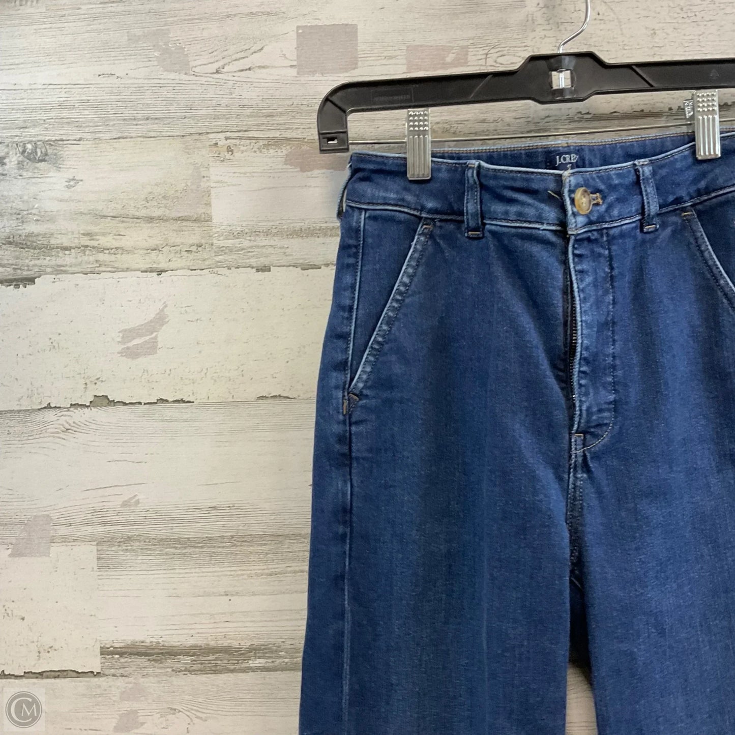 Jeans Wide Leg By J. Crew In Blue Denim, Size: 00