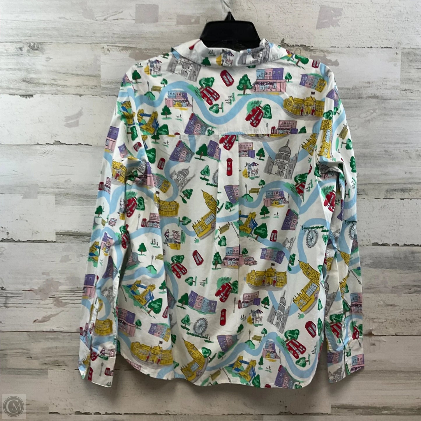Blouse Long Sleeve By Boden In White, Size: L