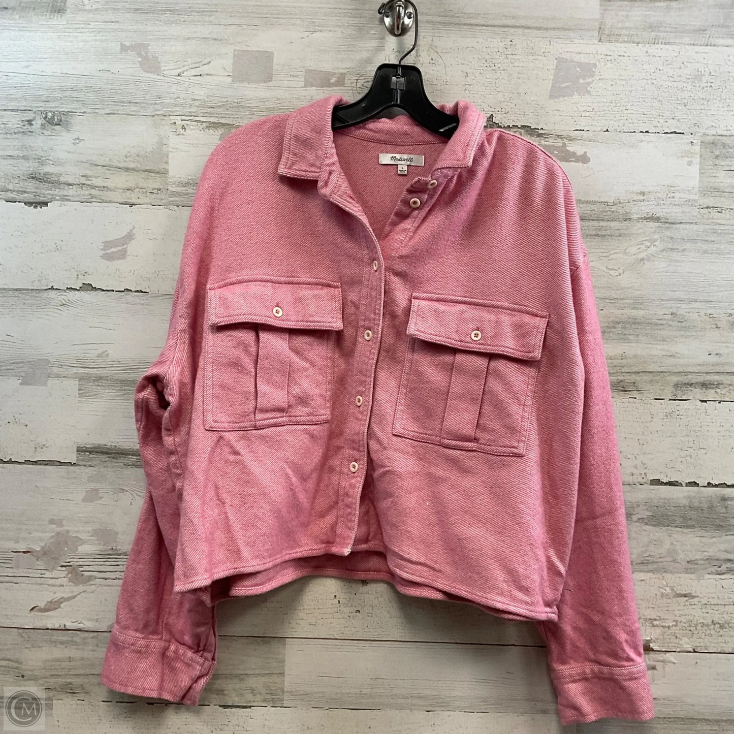 Top LS  By Madewell In Pink, Size: L