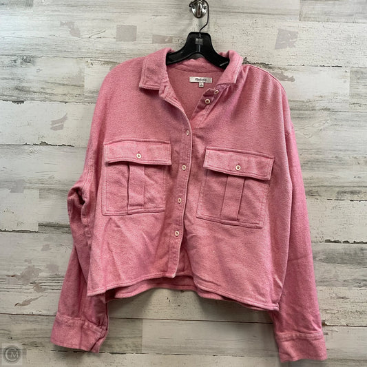 Top LS  By Madewell In Pink, Size: L