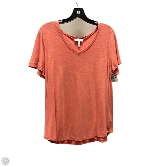 Top Short Sleeve Basic By Jessica Simpson In Orange, Size: L