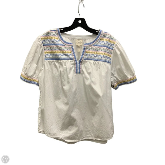 Top Short Sleeve By St Johns Bay In White, Size: L