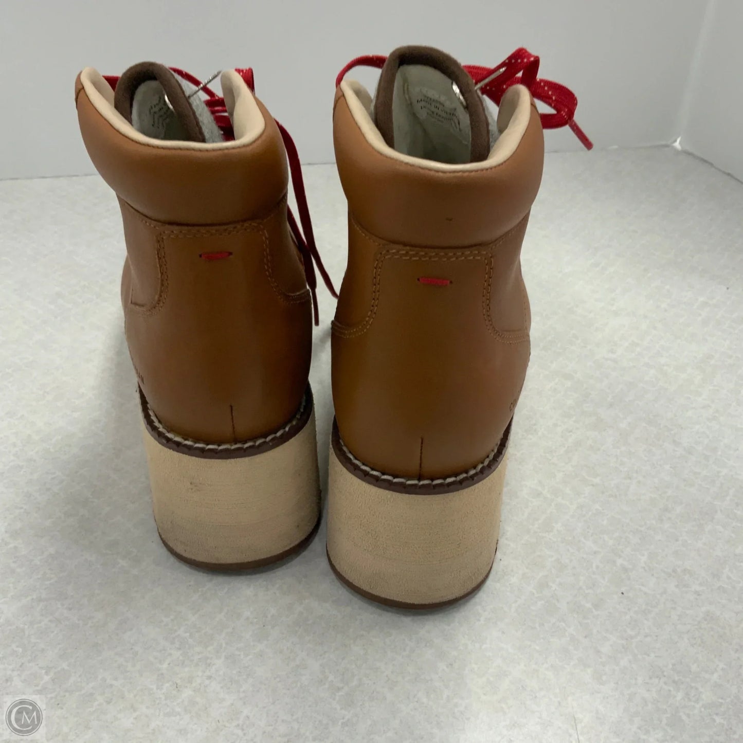 Boots Ankle Heels By Cole-haan In Brown, Size: 7.5