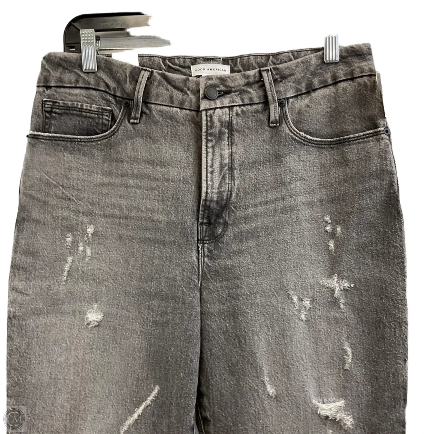 Jeans Straight By Good American In Black Denim, Size: 6