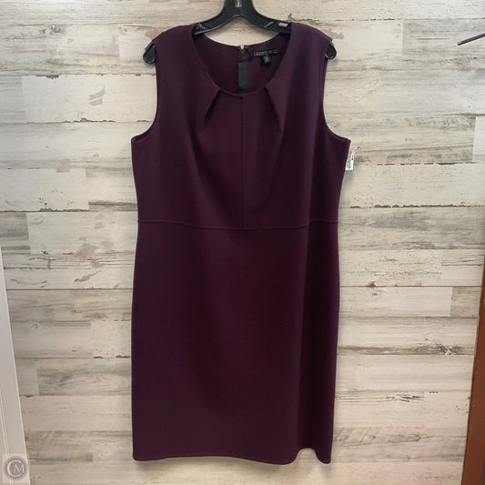 Dress Designer By Lafayette 148 In Purple, Size: Xxl