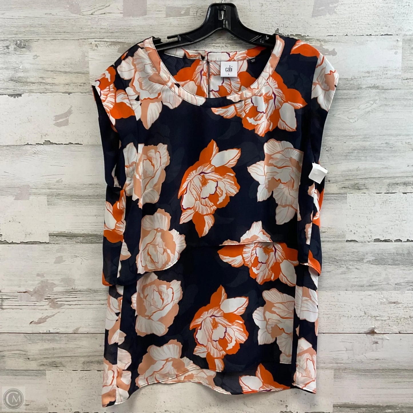 Blouse Sleeveless By Cabi In Blue, Size: L