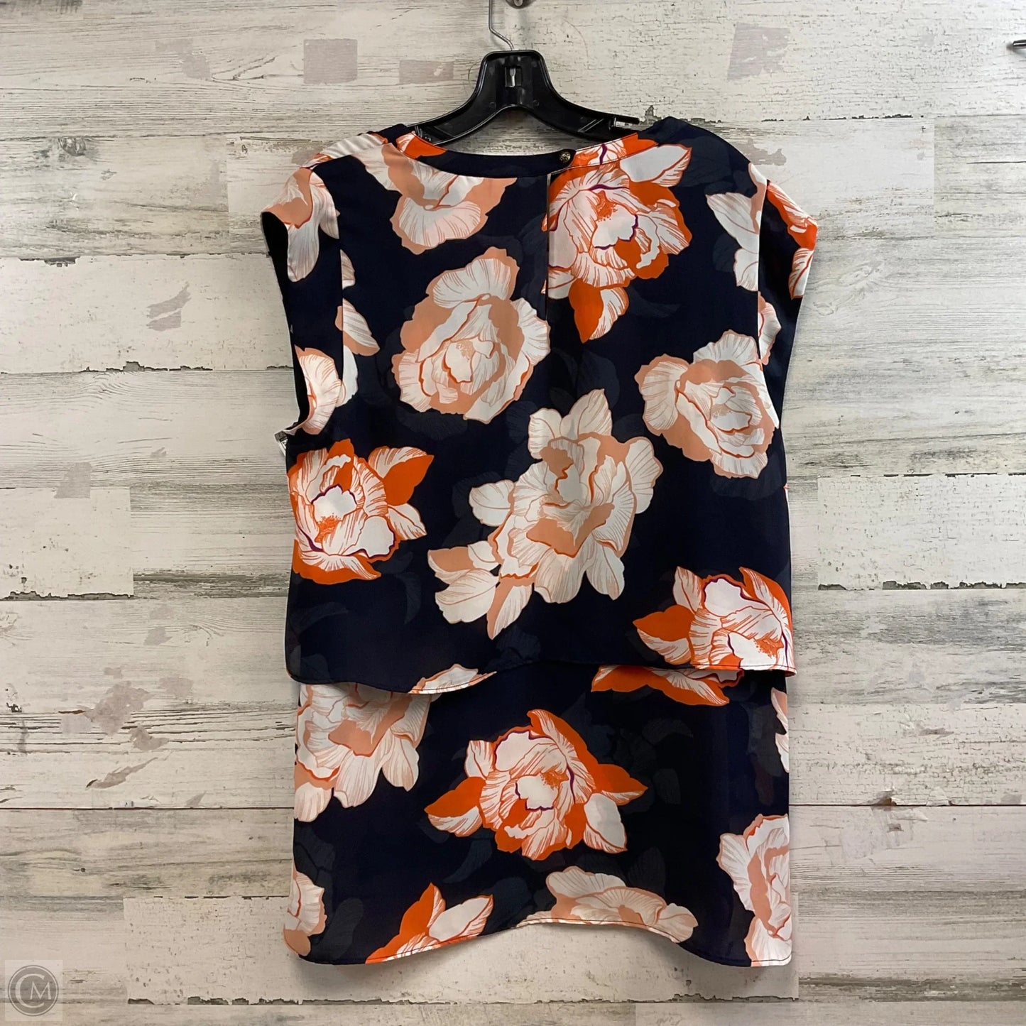 Blouse Sleeveless By Cabi In Blue, Size: L