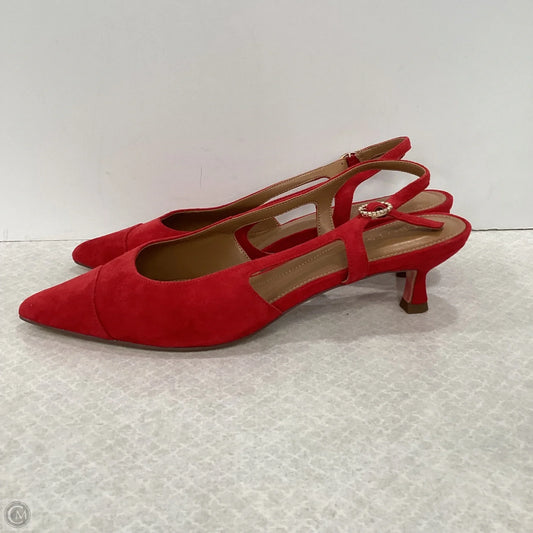 Shoes Heels Kitten By Talbots In Red, Size: 9