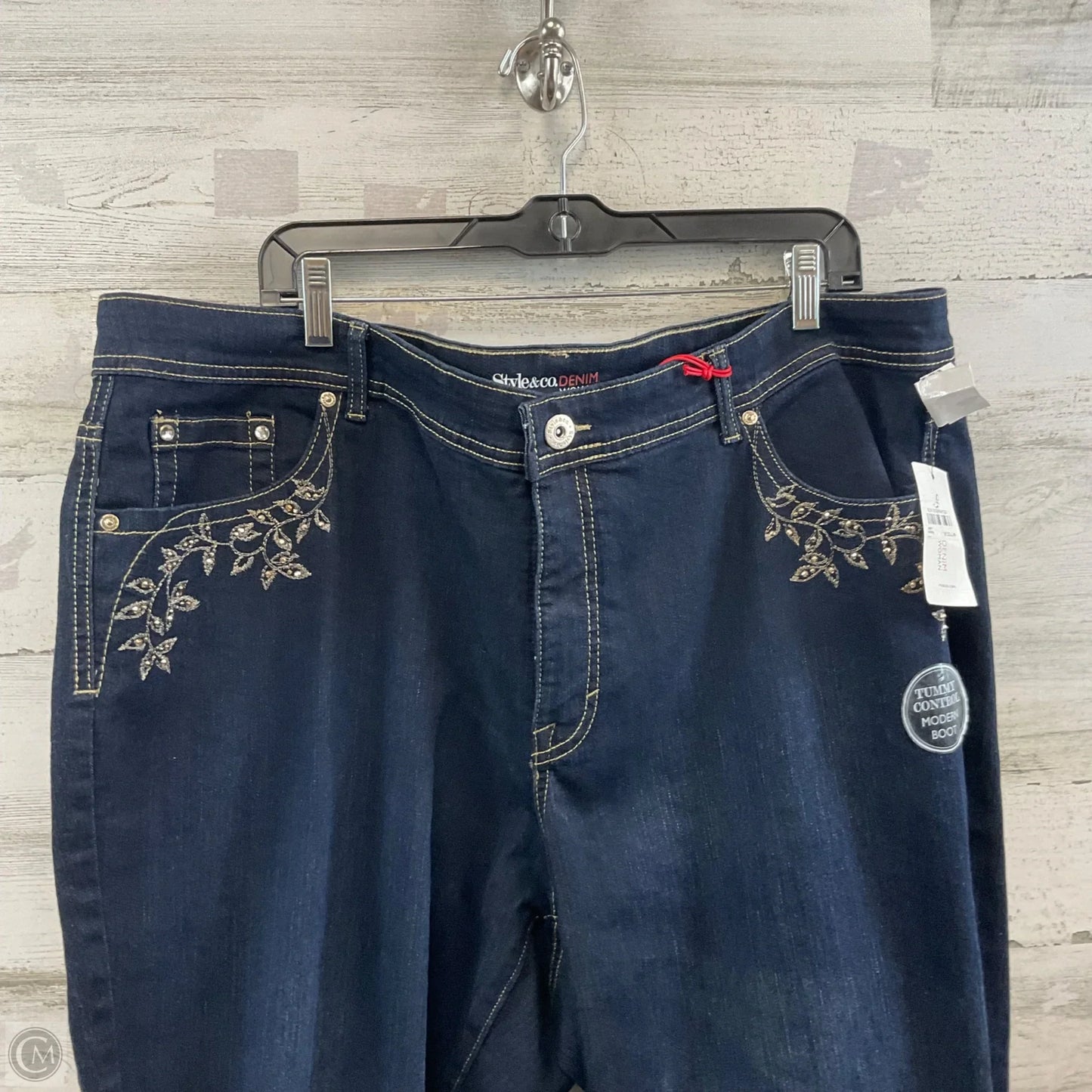 Jeans Boot Cut By Style And Company In Blue Denim, Size: 22