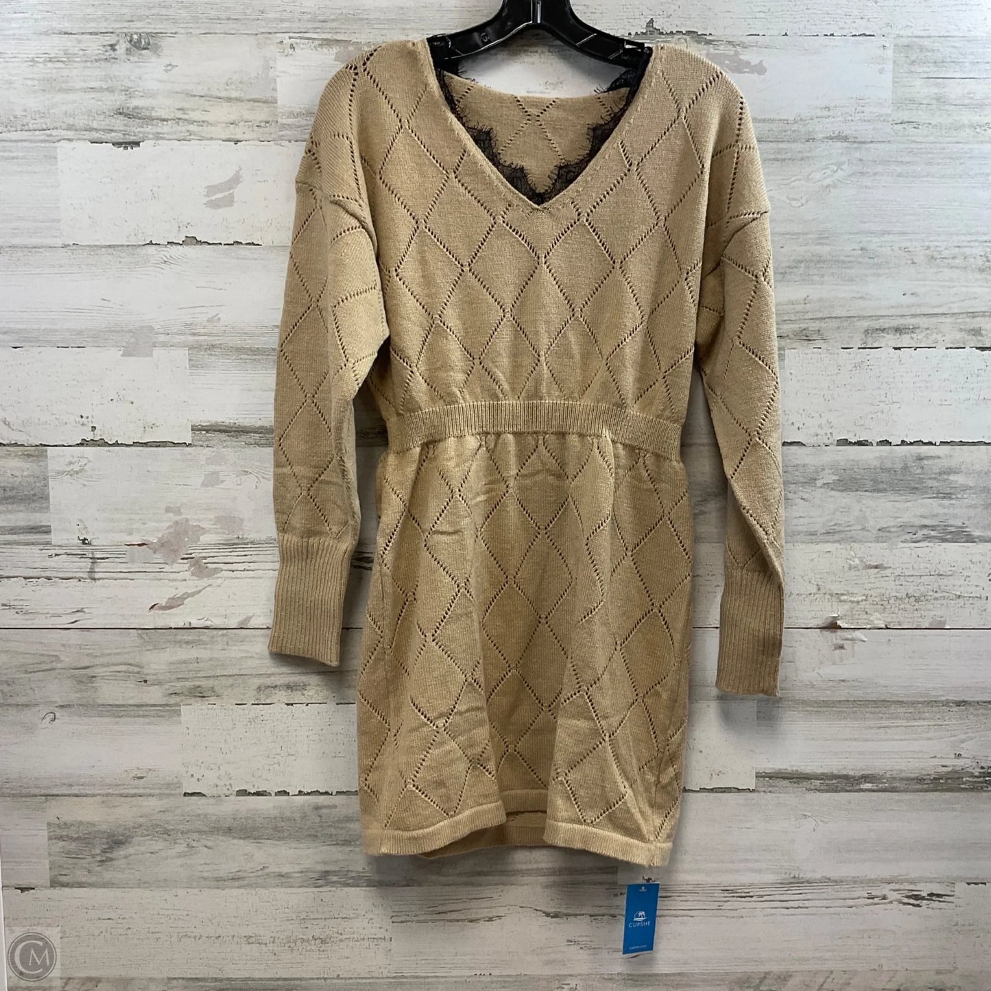 Dress Sweater By Cupshe In Brown, Size: M