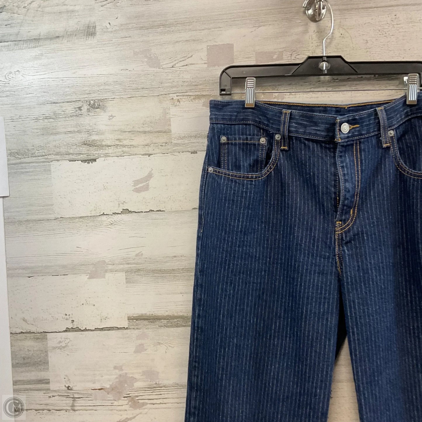Jeans Wide Leg By Levis In Blue Denim, Size: 12