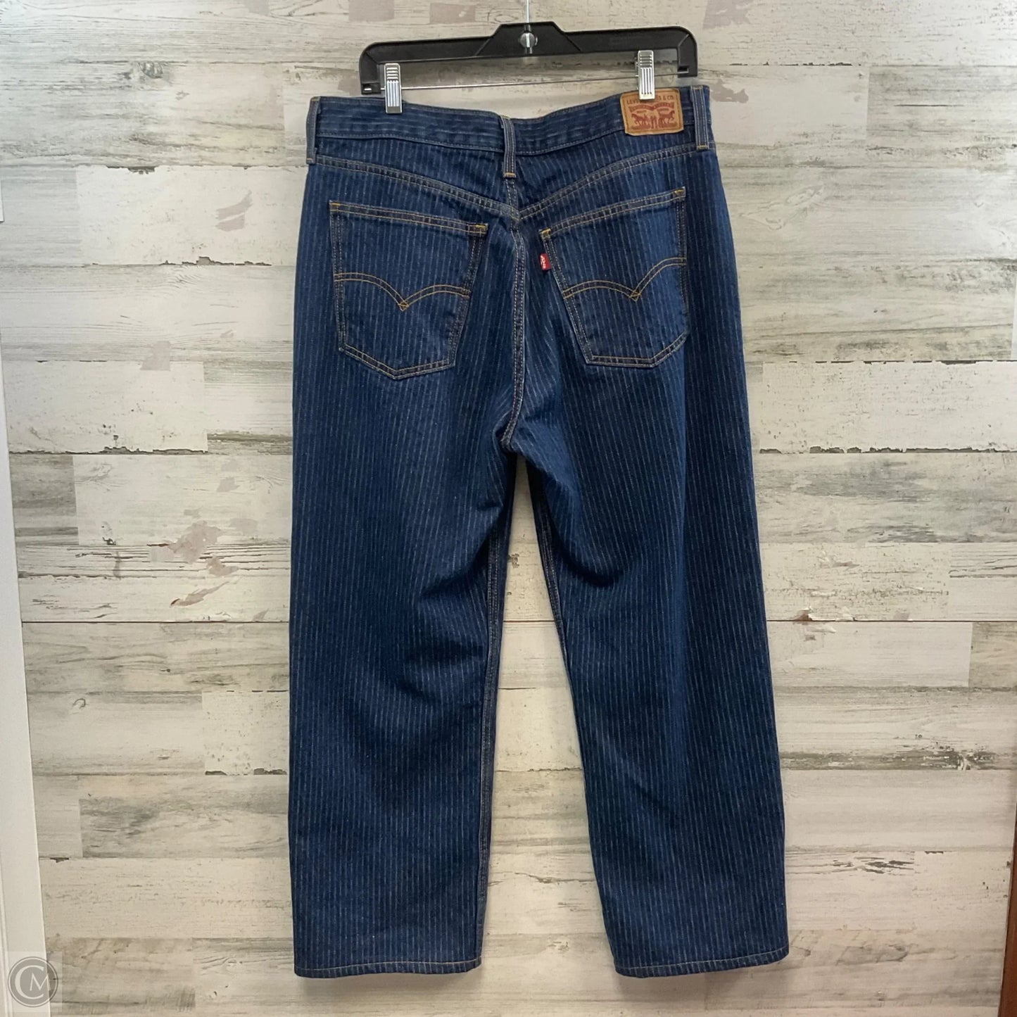 Jeans Wide Leg By Levis In Blue Denim, Size: 12