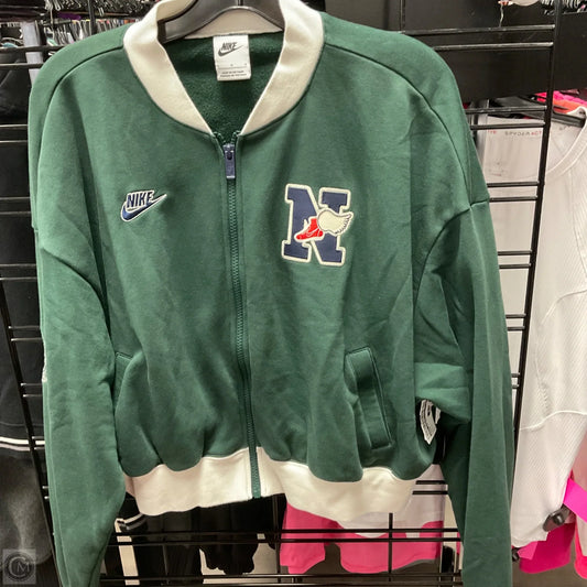 Athletic Jacket By Nike Apparel In Green, Size: L